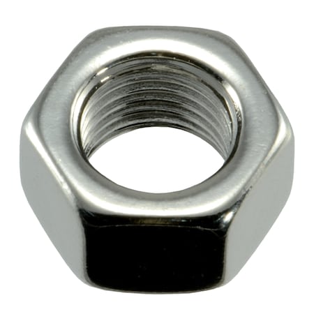 Midwest Fastener Hex Nut, 3/8"-24, 18-8 Stainless Steel, Not Graded, Plain, 6 PK 33374